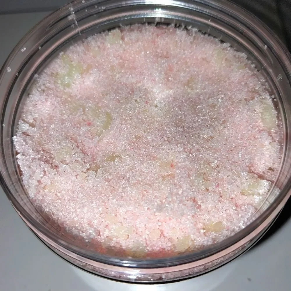 Hand crafted Lemon Plumeria Emulsified Sugar Scrub 6oz